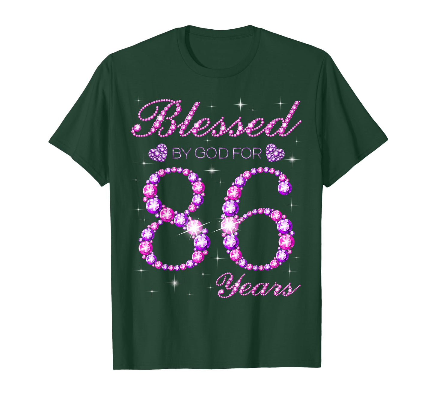 Blessed by God for 86 Years Old 86th Birthday Party T-Shirt