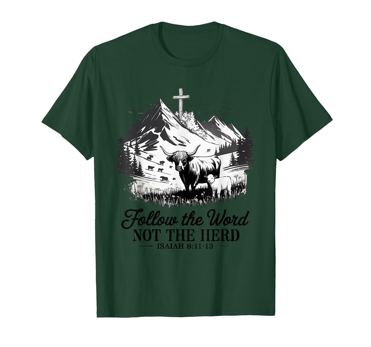 Follow The Word Not The Herd Christian - Bible Verse Faith T-Shirt