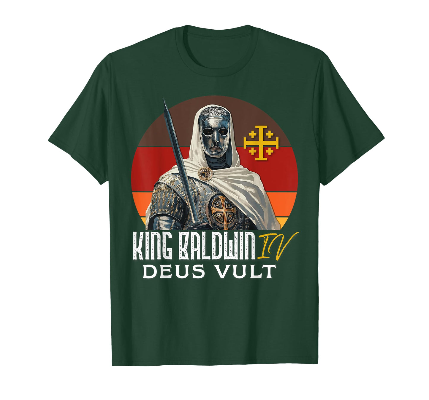 King Baldwin IV Jerusalem Cross Catholic T-Shirt