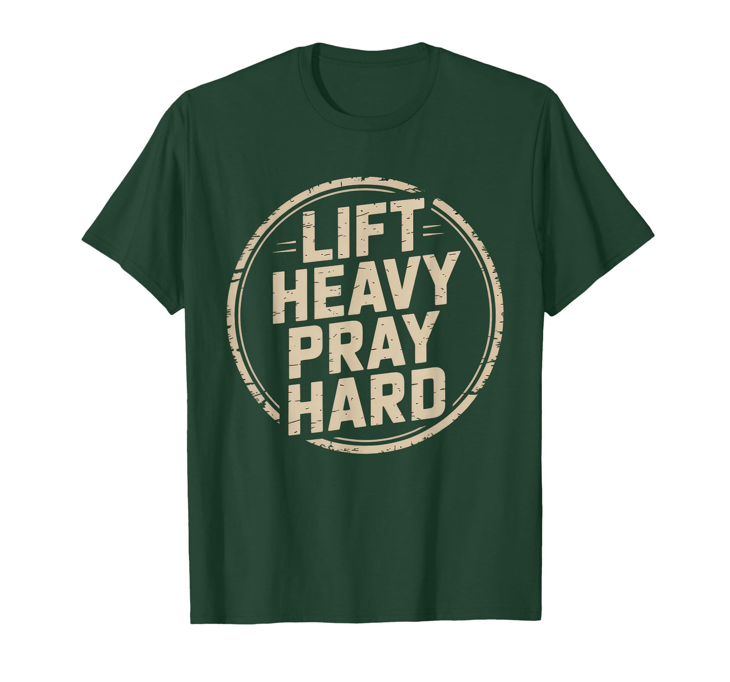 Lift Heavy Pray Hard Tshirt Gym Christian Gift Jesus Faith T-Shirt
