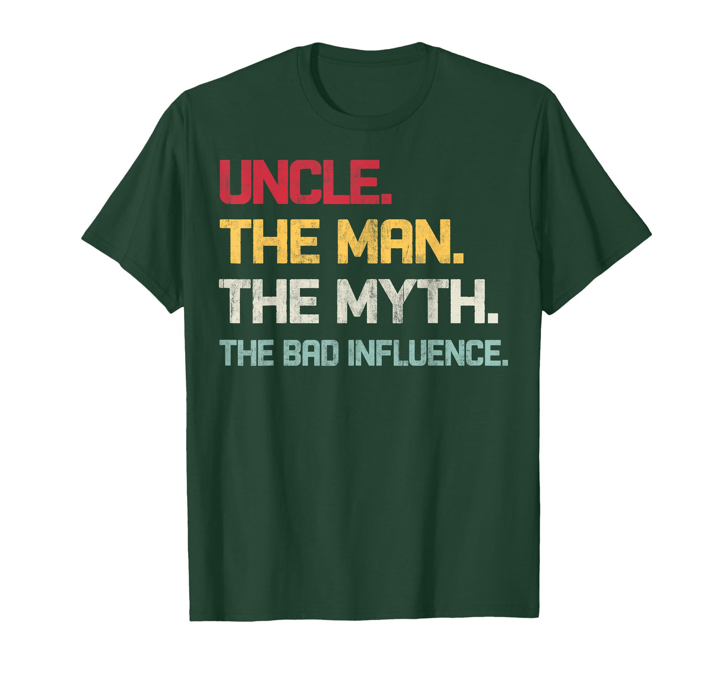 Vintage Uncle The Man The Myth The Bad Influence Retro T-Shirt