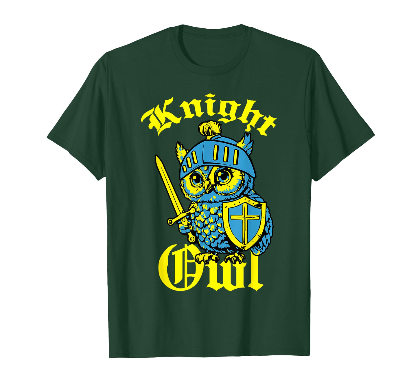 Knight Owl Funny Medieval Knights Ren Faire Jousting T-Shirt