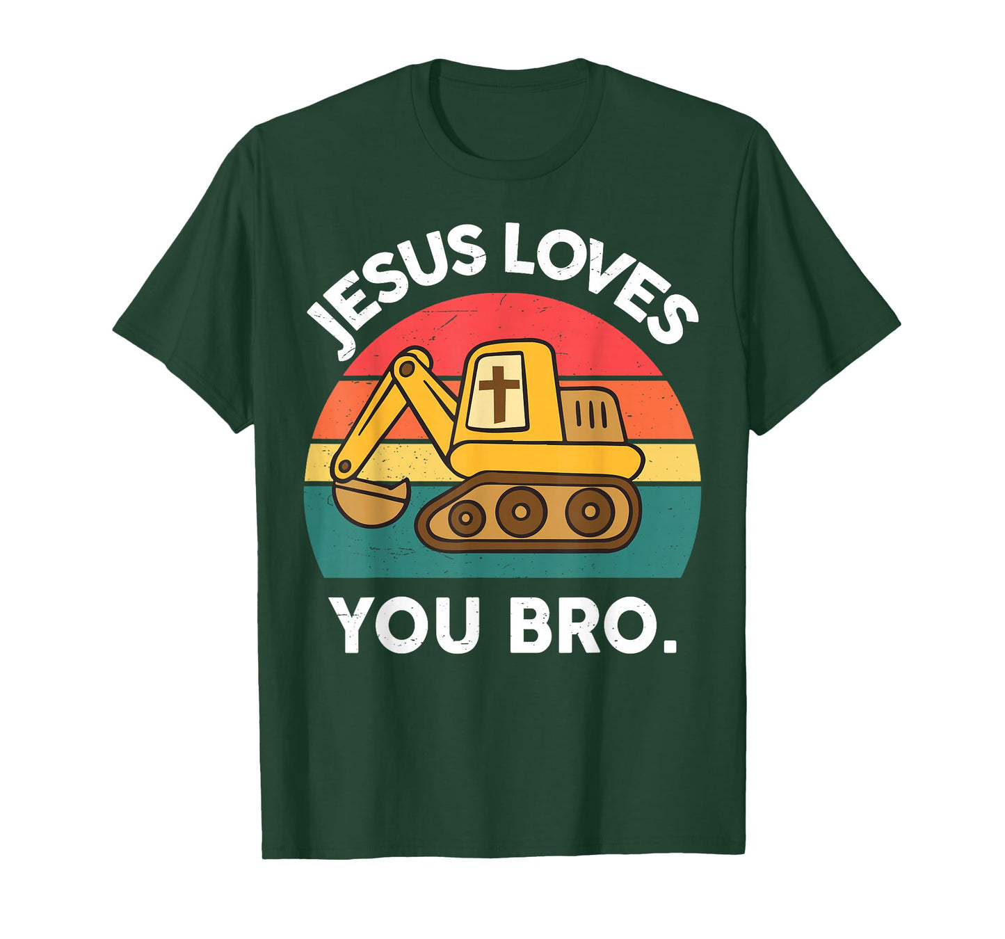 Funny Christian Boys Jesus Loves You Bro Humorous Faith Gift T-Shirt
