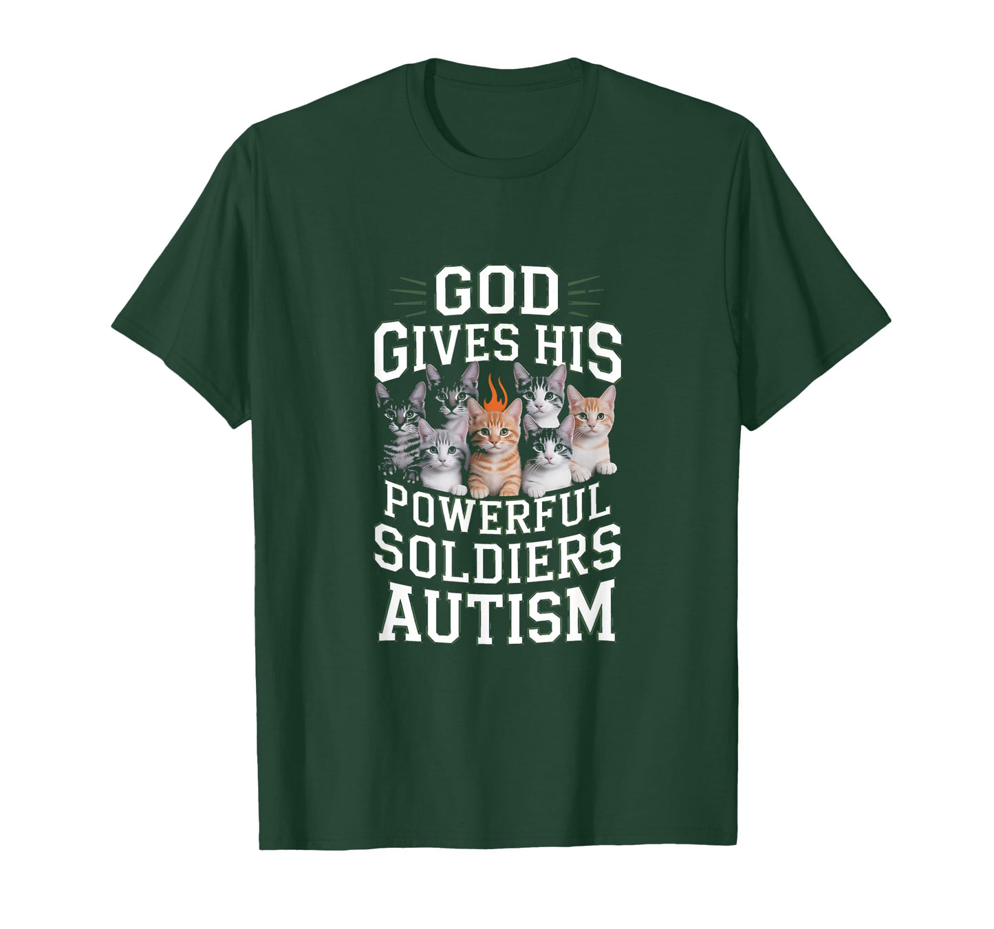 God-Gives His Most-Powerful-Autism Funny Cat Meme-Bootleg T-Shirt