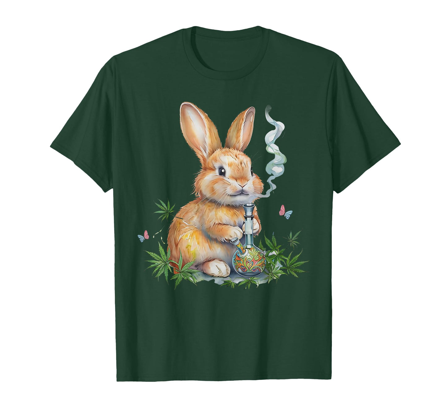 Happy 420 Easter Day Bunny Smoking Weed Marijuana Funny 420 T-Shirt
