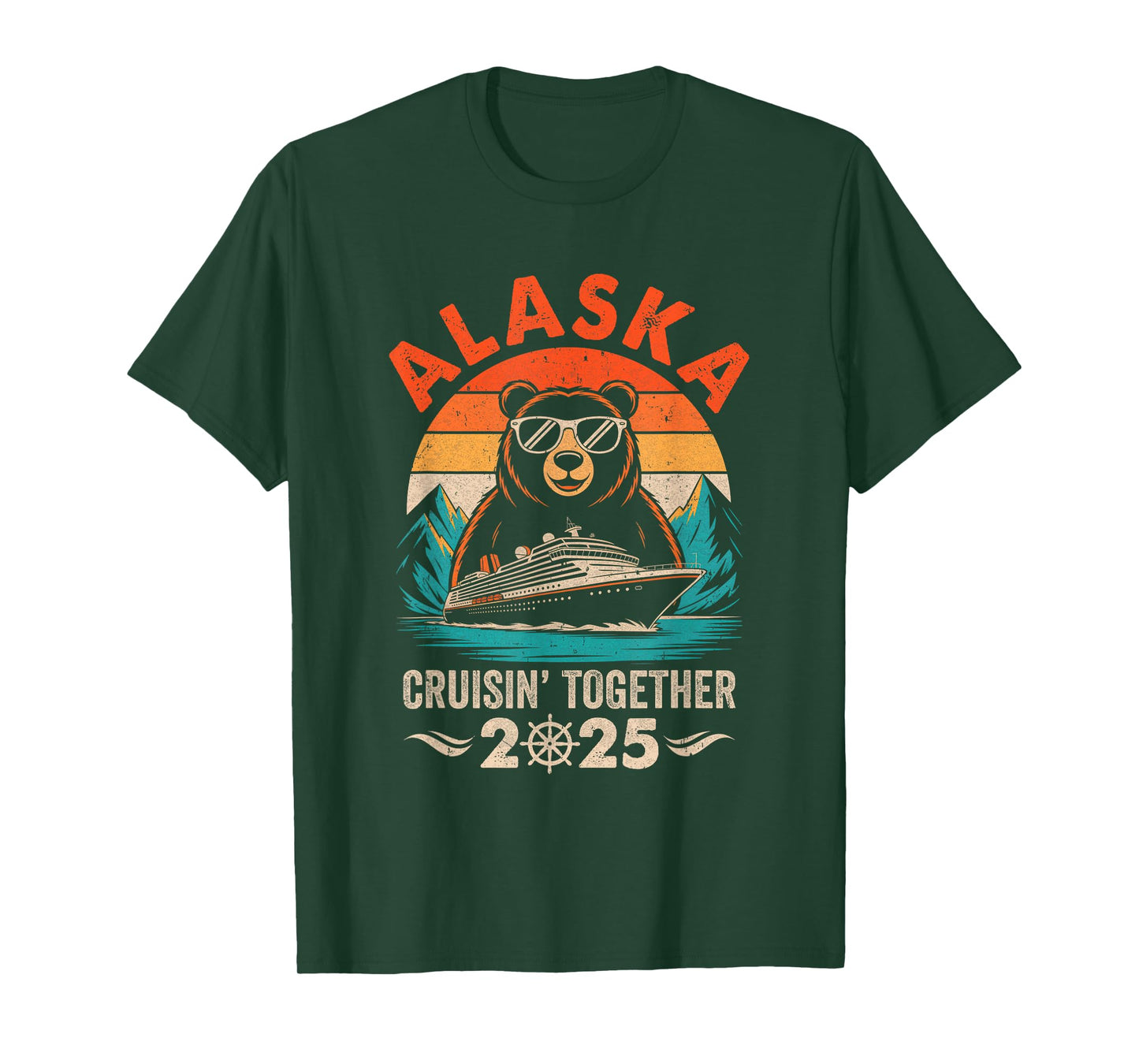 Matching Family Friends and Group Crusin' Alaska Cruise 2025 T-Shirt