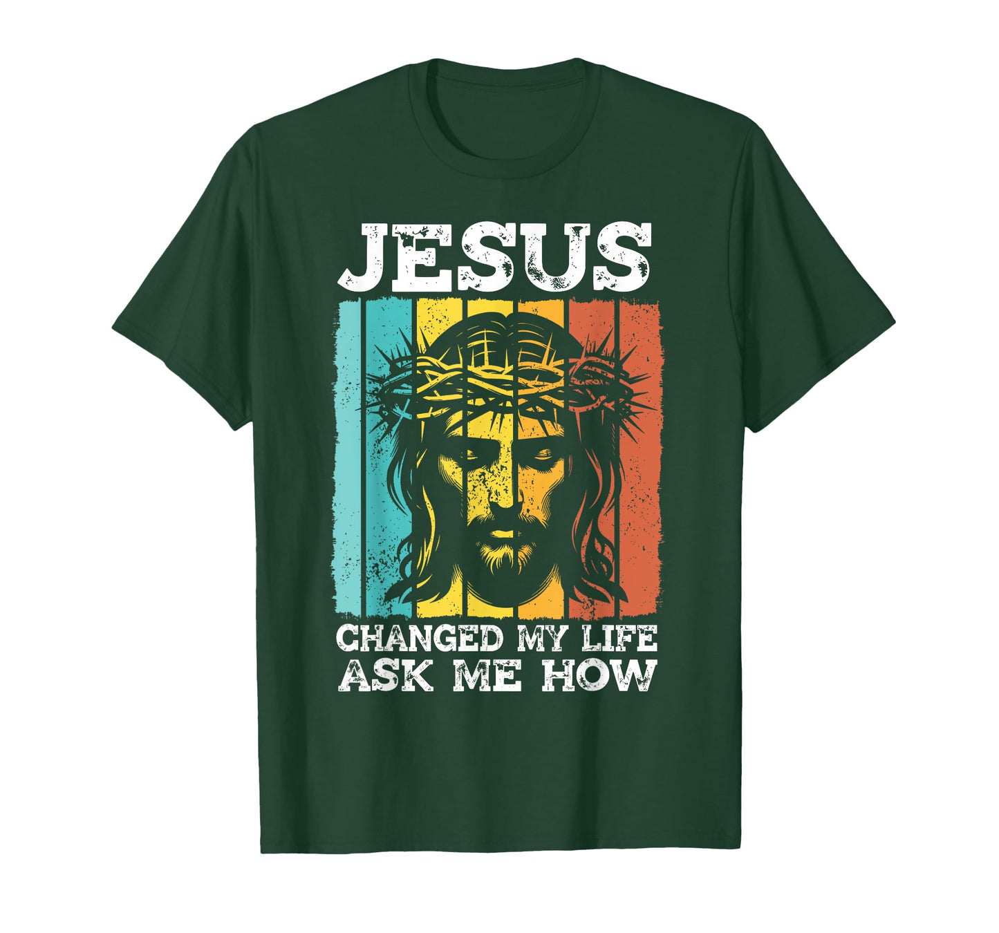 Jesus Changed My Life Ask Me How Retro Christian Religious T-Shirt