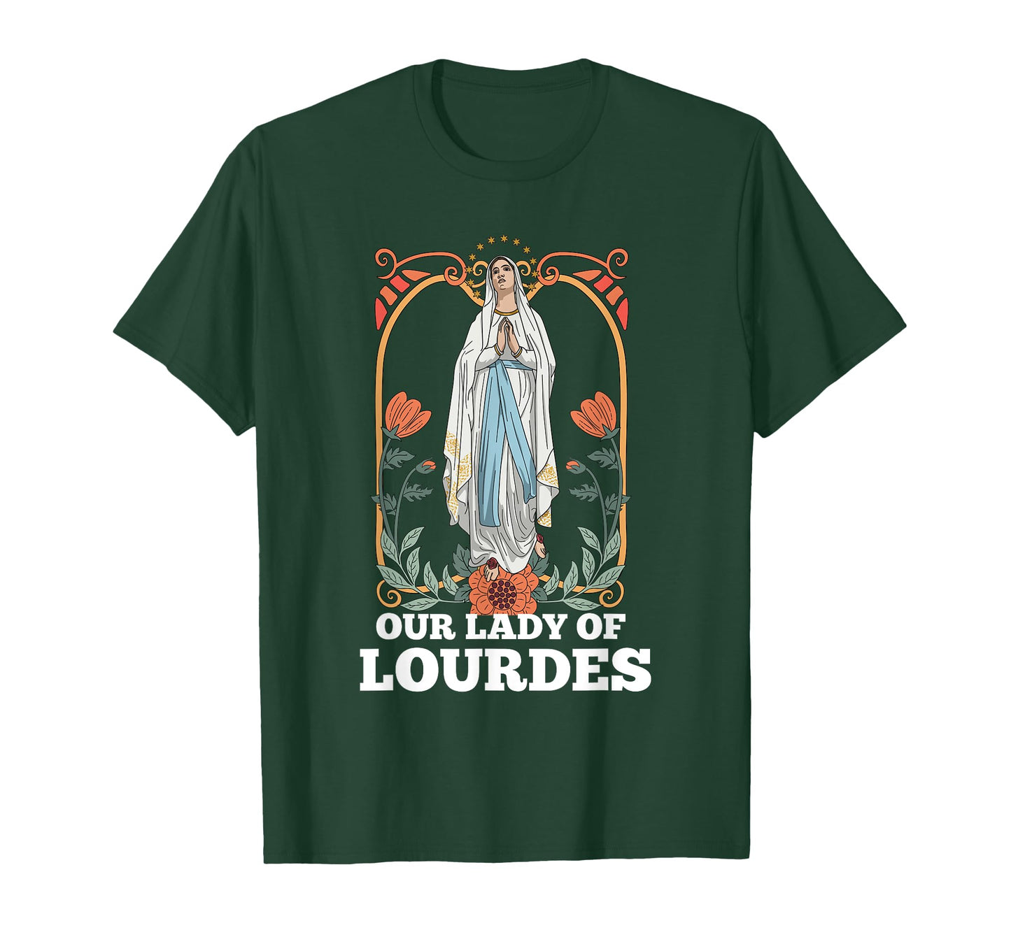 Our Lady of Lourdes Marian Pilgrimage Catholic T-Shirt