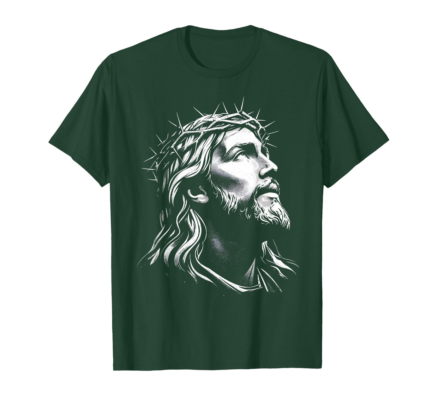 Jesus Christ Face With Crown Of Thorns God Bible T-Shirt