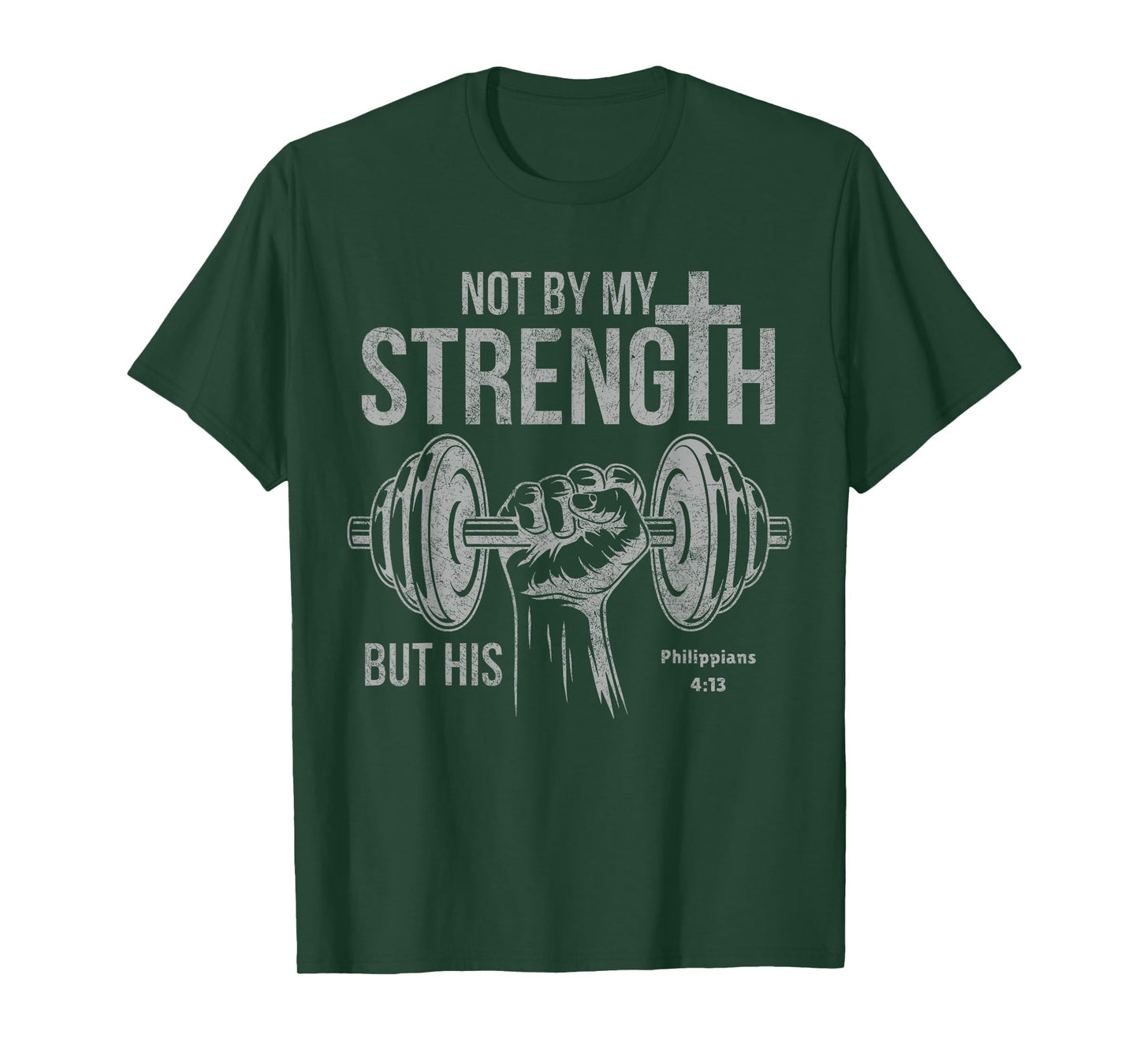 My Strength Christian Men Bible Gym Workout Weightlifting T-Shirt
