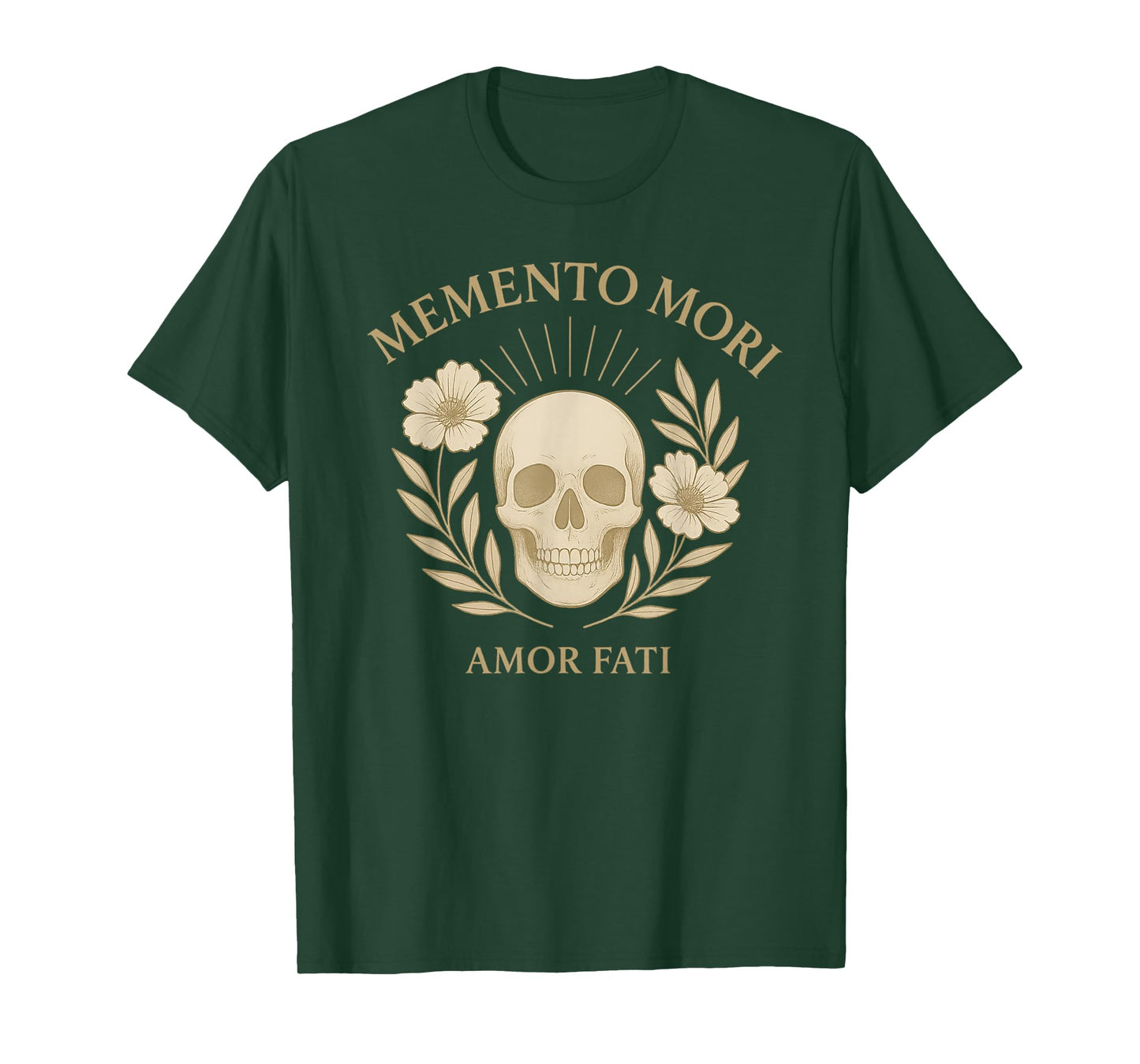 Memento Mori Amor Fati Latin Stoic Quote T-Shirt