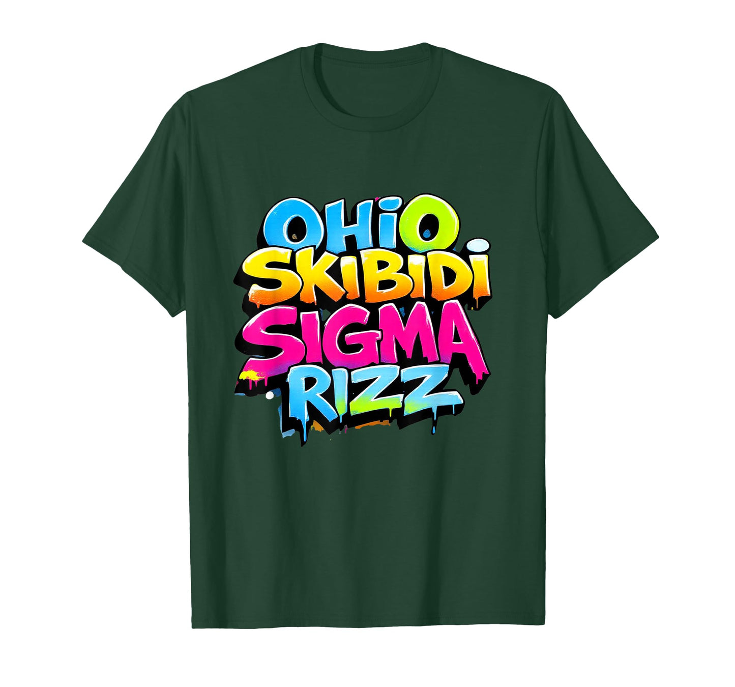Skibidi Rizz Ohio Sigma Funny Rizzler Gift Graffiti T-Shirt