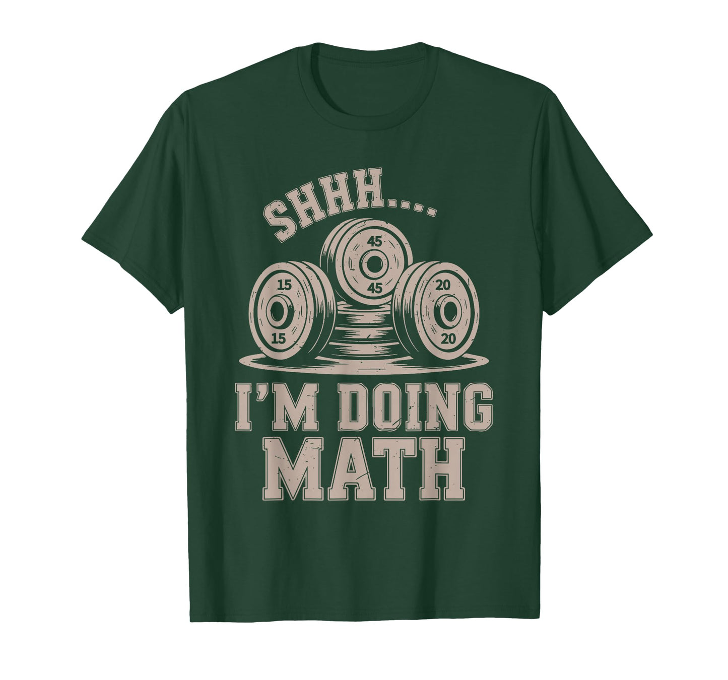 Shhh I'm Doing Math Funny Christian Gym Workout Jesus Women T-Shirt