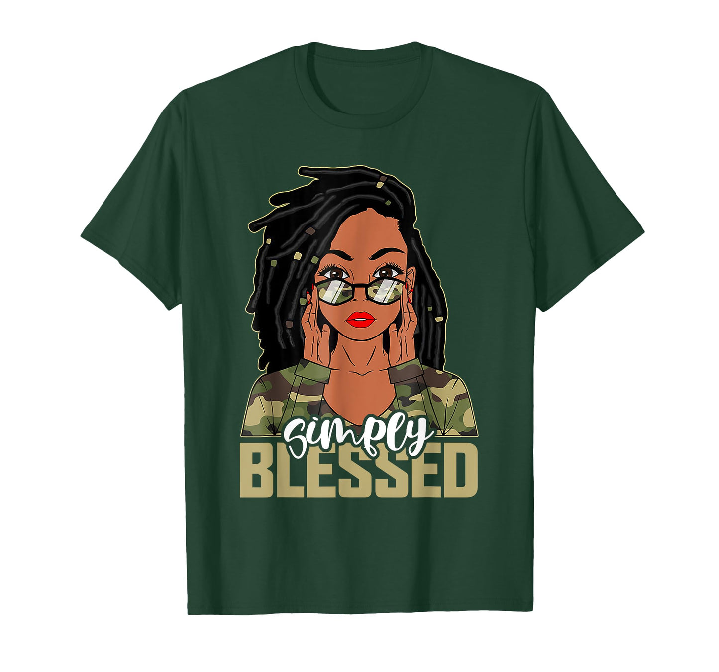 Blessed Black Woman Praying Afro African American Christian T-Shirt