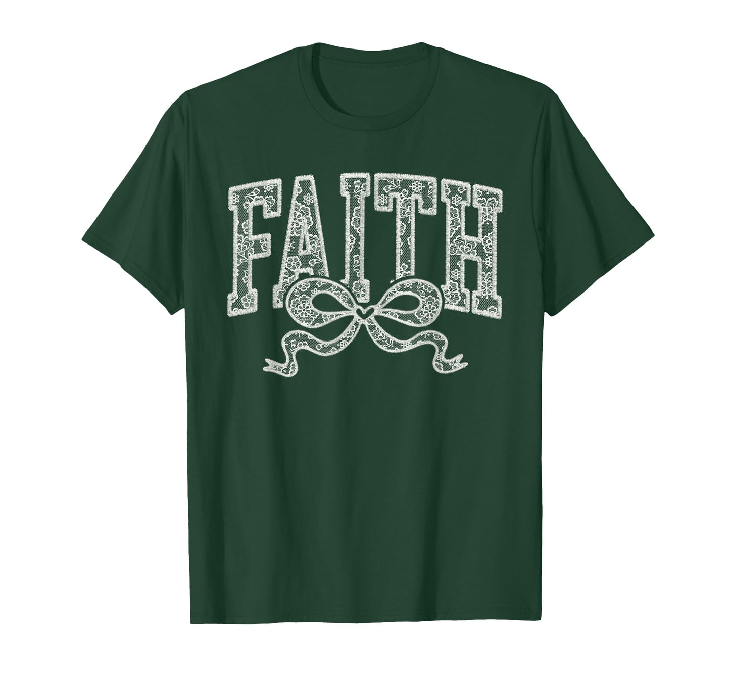 Christian Religious Faith Coquette Bow Girls Women T-Shirt