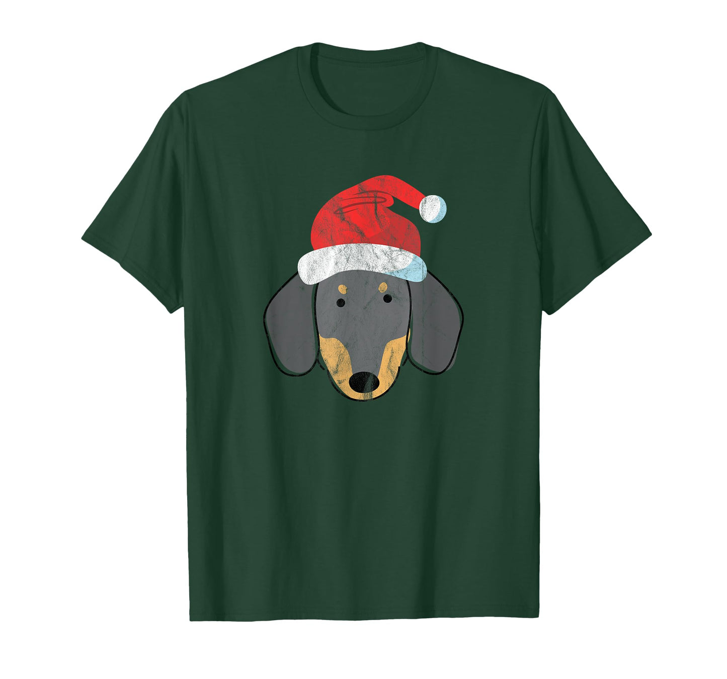 Santa Hat Dachshund PJs Christmas Xmas Wiener Weiner Dog Men Women T-Shirt