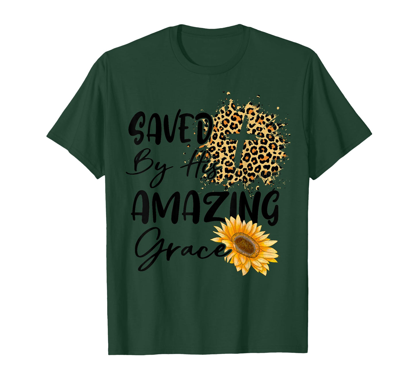 Christian Inspirational Bible Saved By His Amazing Grace T-Shirt