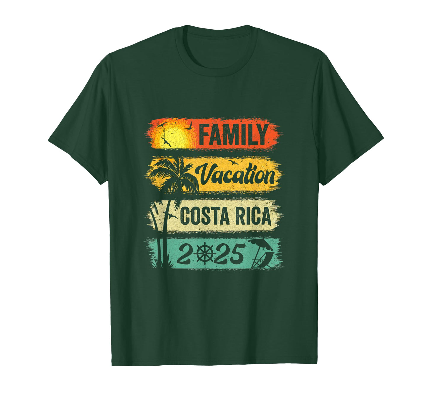 Family Costa Rica Vacation 2025 Funny Matching Group Family T-Shirt