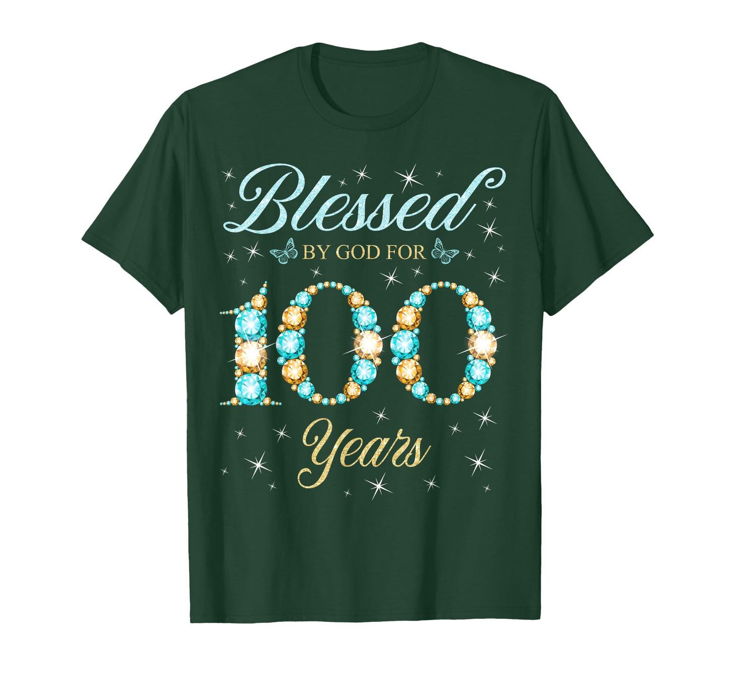 Blessed By God For 100 Years Old 100th Birthday Party B-Day T-Shirt