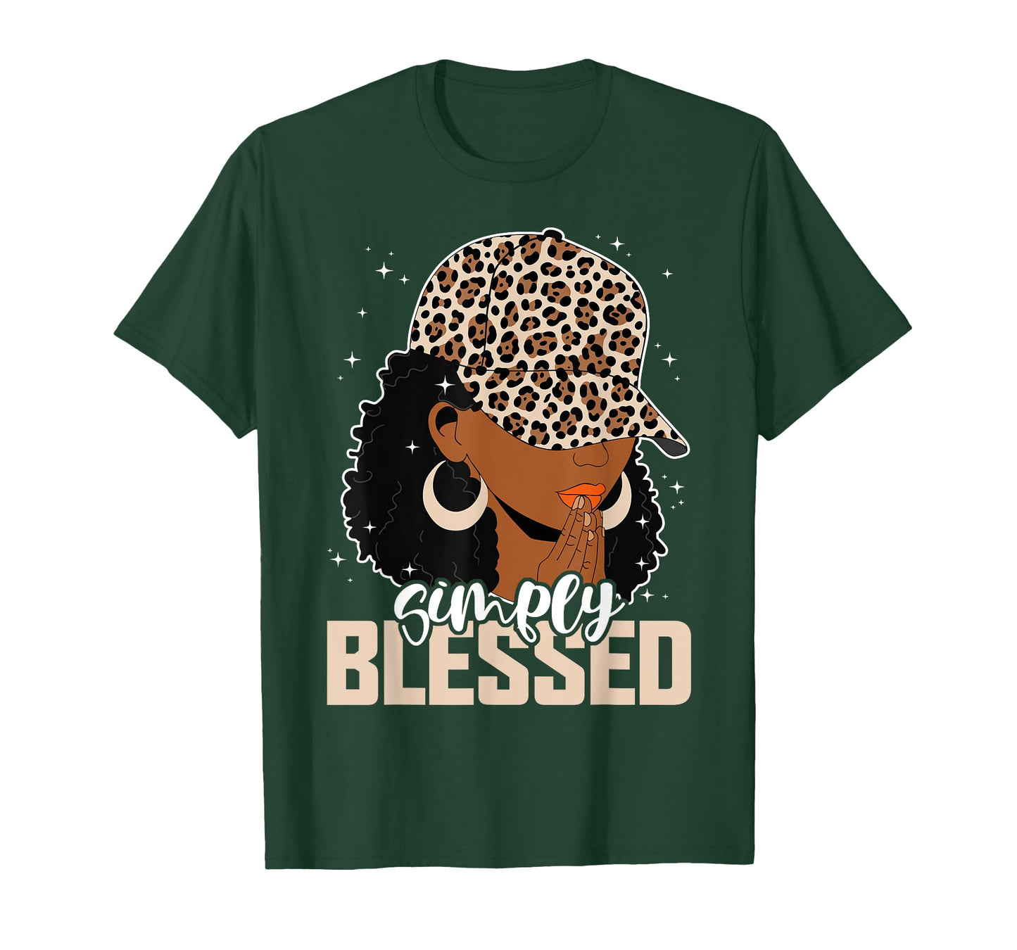 Blessed Black Woman Praying Afro African American Christian T-Shirt