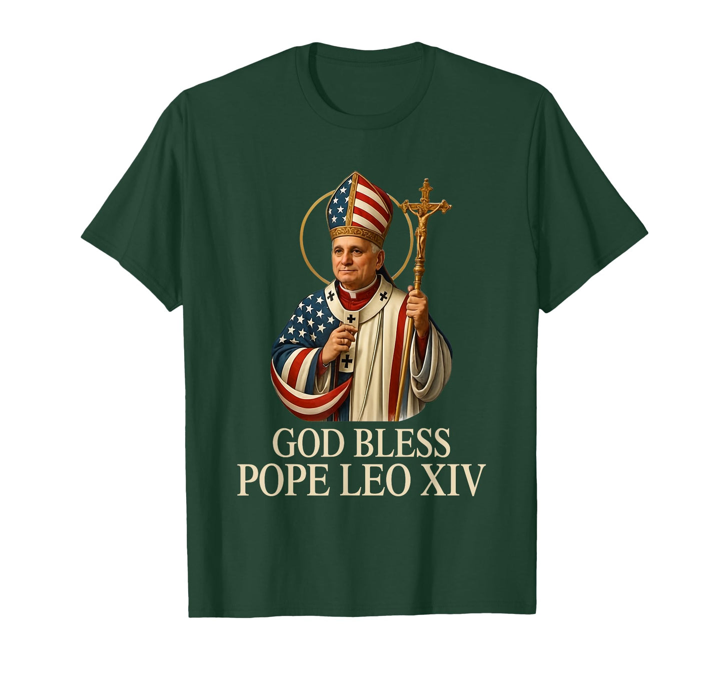 God Bless New Pope Leo XIV Catholic Church Faith Sunday Mass T-Shirt