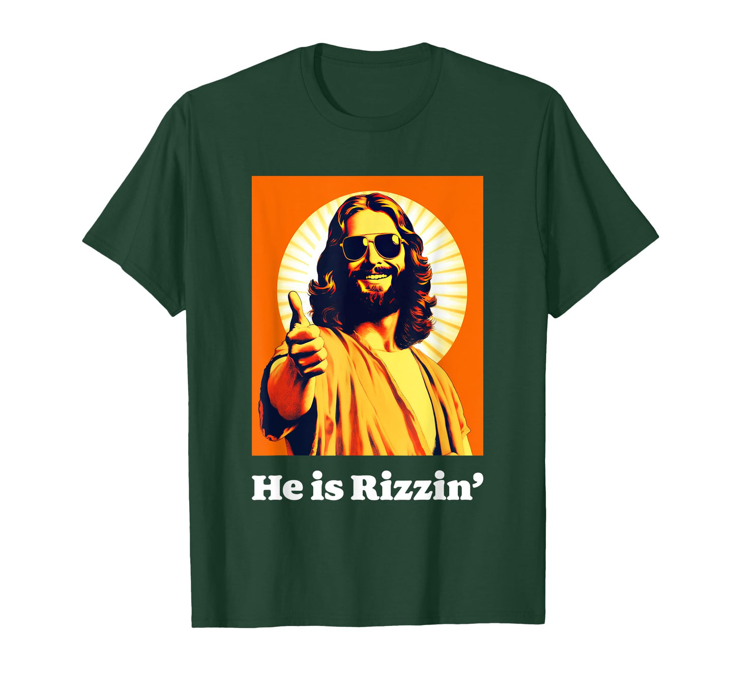 He Is Risen Cool Jesus Rizzin Funny Easter T-Shirt