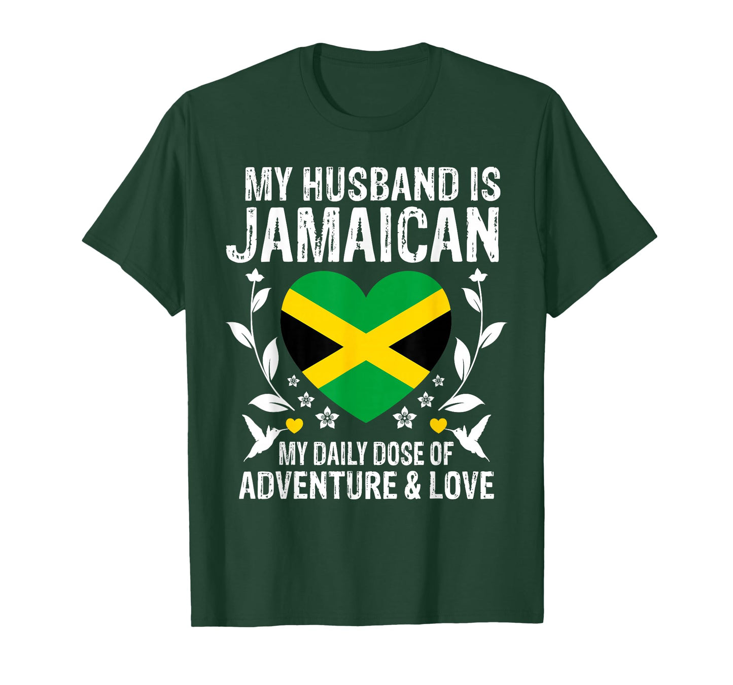 My Husband Is Jamaican Husband Jamaica Flag T-Shirt