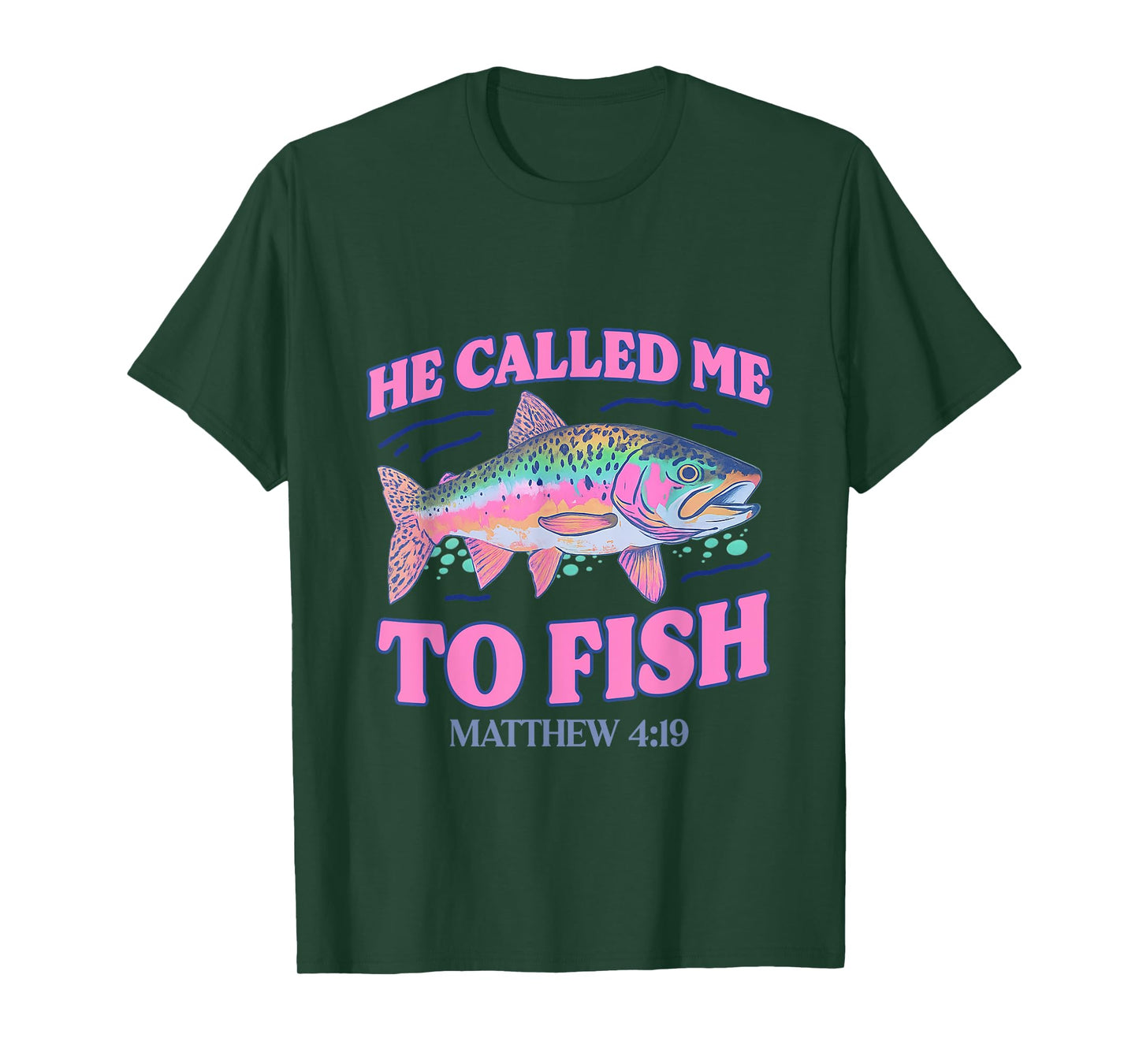 Christian Fishing Shirt Colorful Fish Gift for Anglers T-Shirt