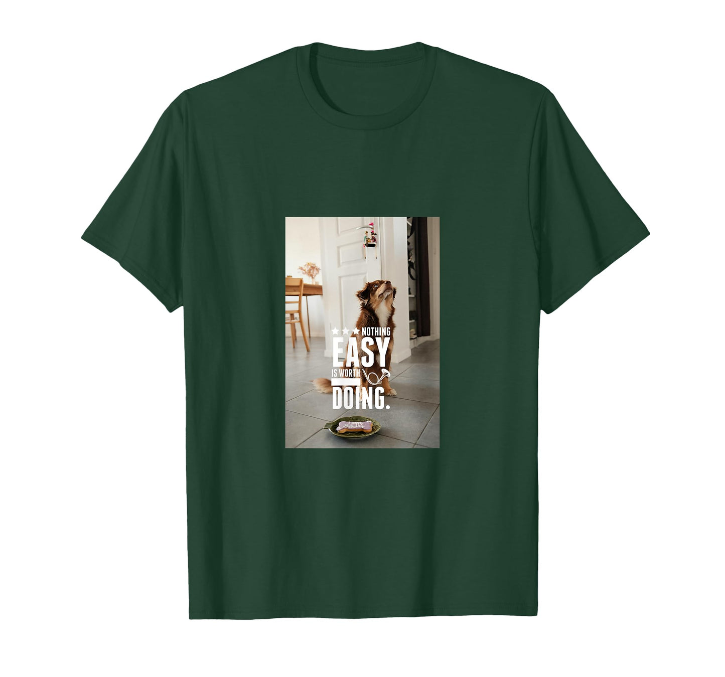 Cute Australian Shepherd Graphic with Inspirational Quote T-Shirt