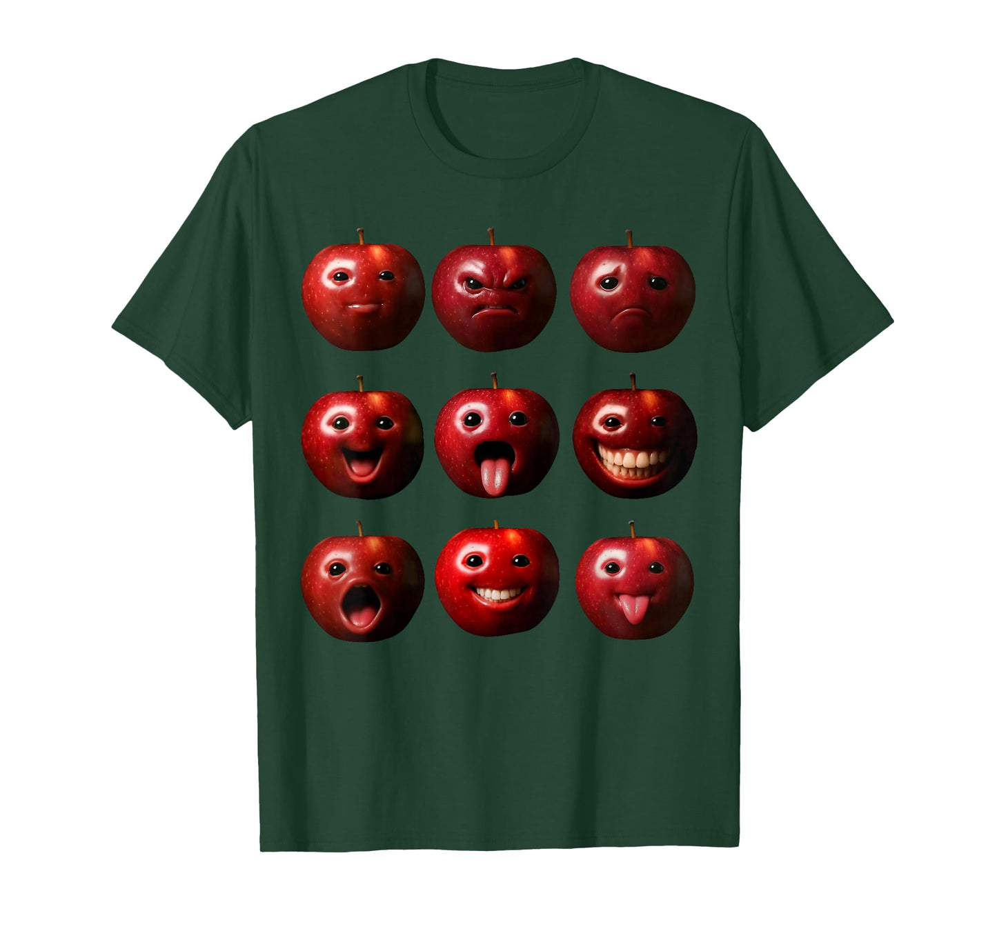 Funny Silly AI Apple gen z Meme BrainRot Humor Fruit Lovers T-Shirt