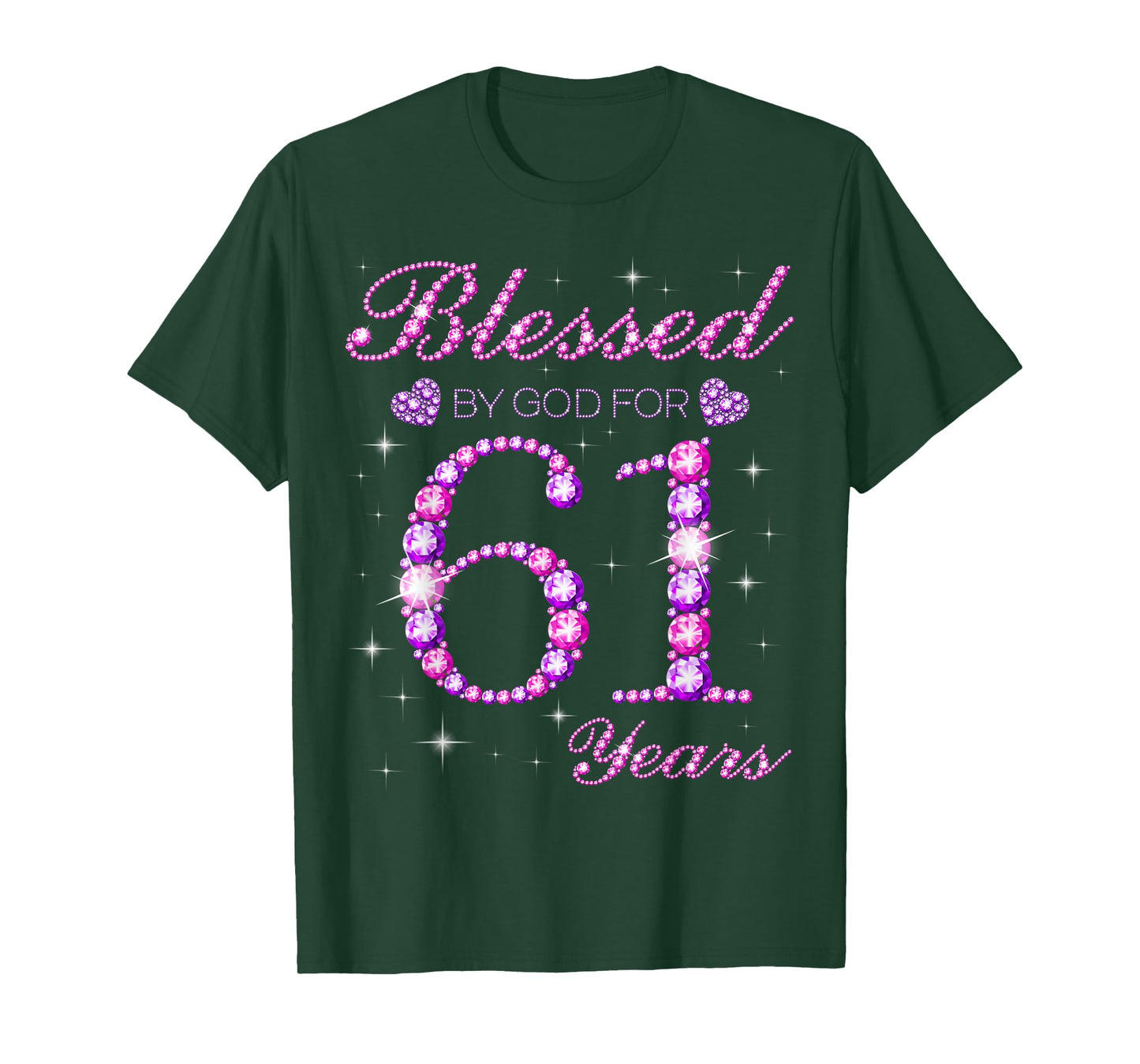 Blessed by God for 61 Years Old 61st Birthday Party T-Shirt