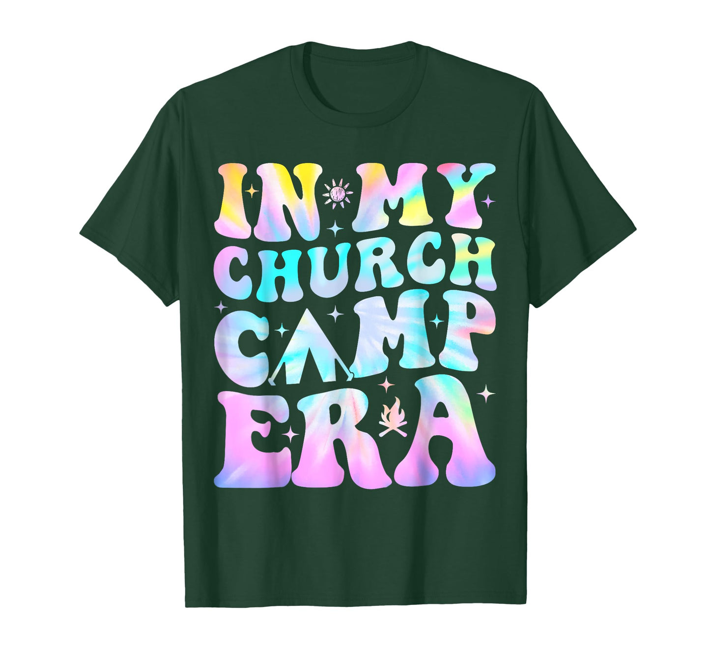 In My Church Camp Era Funny Summer Camp Camping Retro T-Shirt