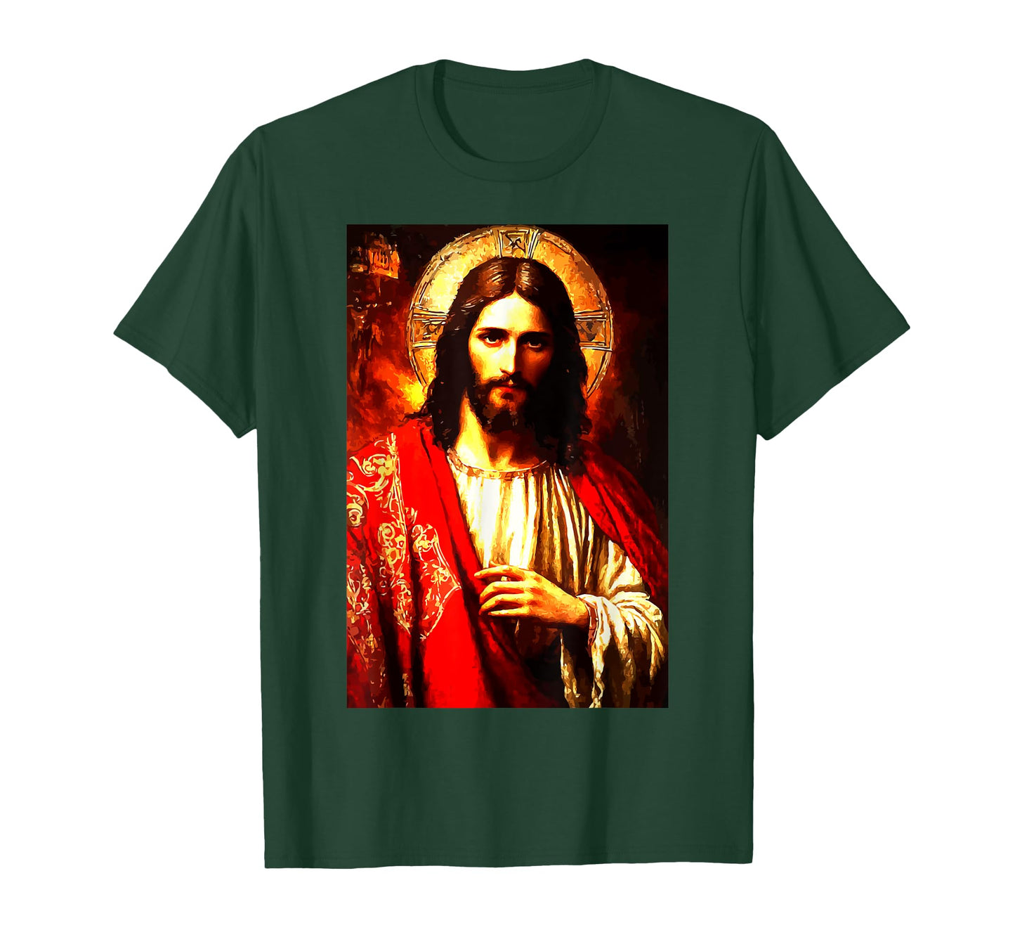 Jesus Christ Messiah Portrait Eastern Orthodox Painting T-Shirt