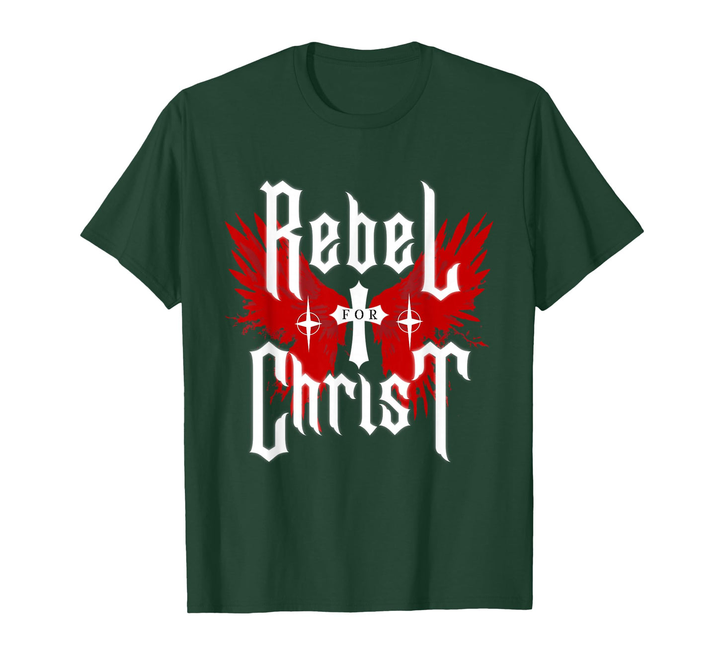Rebel for Christ Jesus Cross Gothic Y2K Streetwear Punk T-Shirt