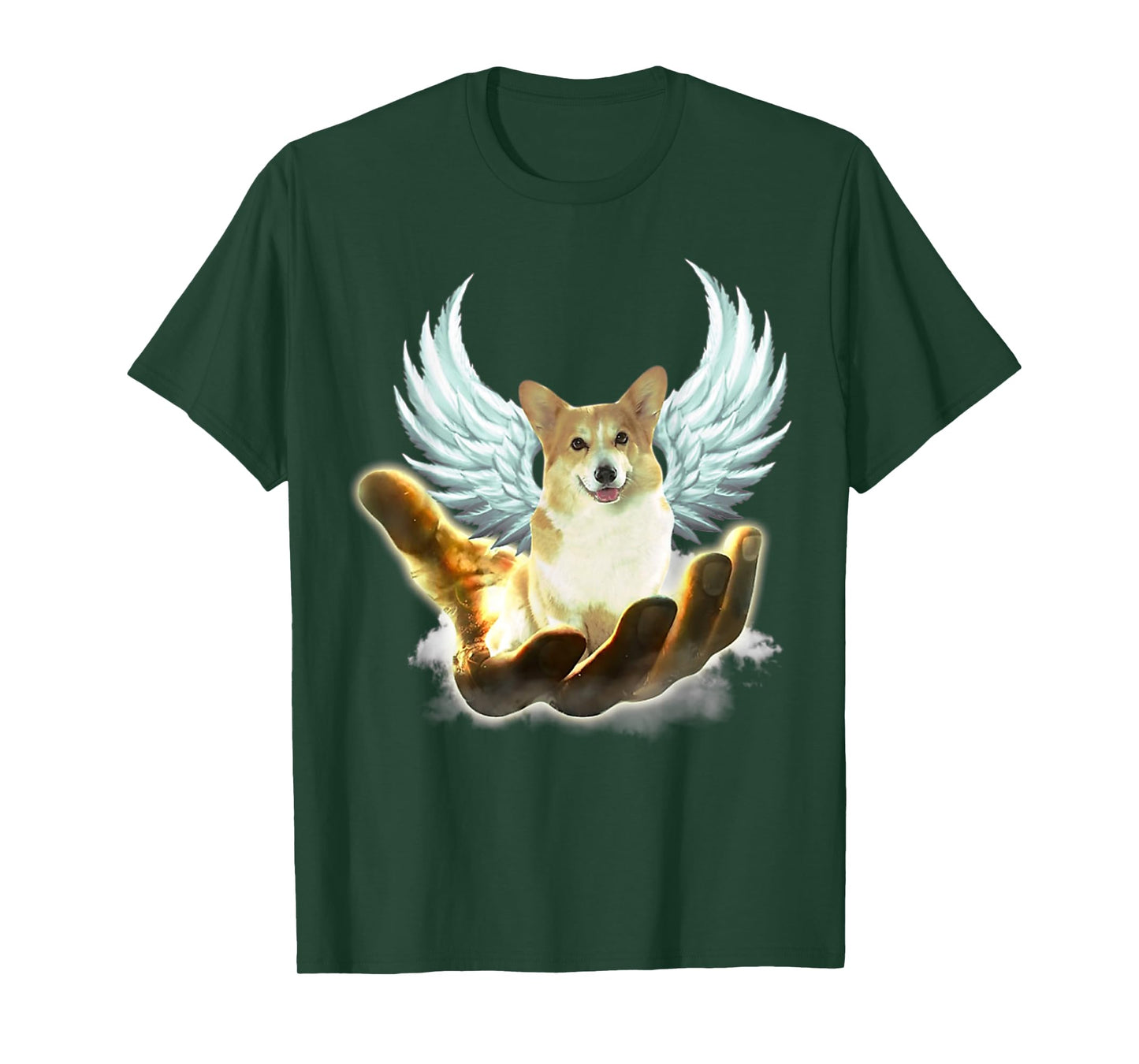 Angel Corgi Golden Hand Heaven Wings God T-Shirt
