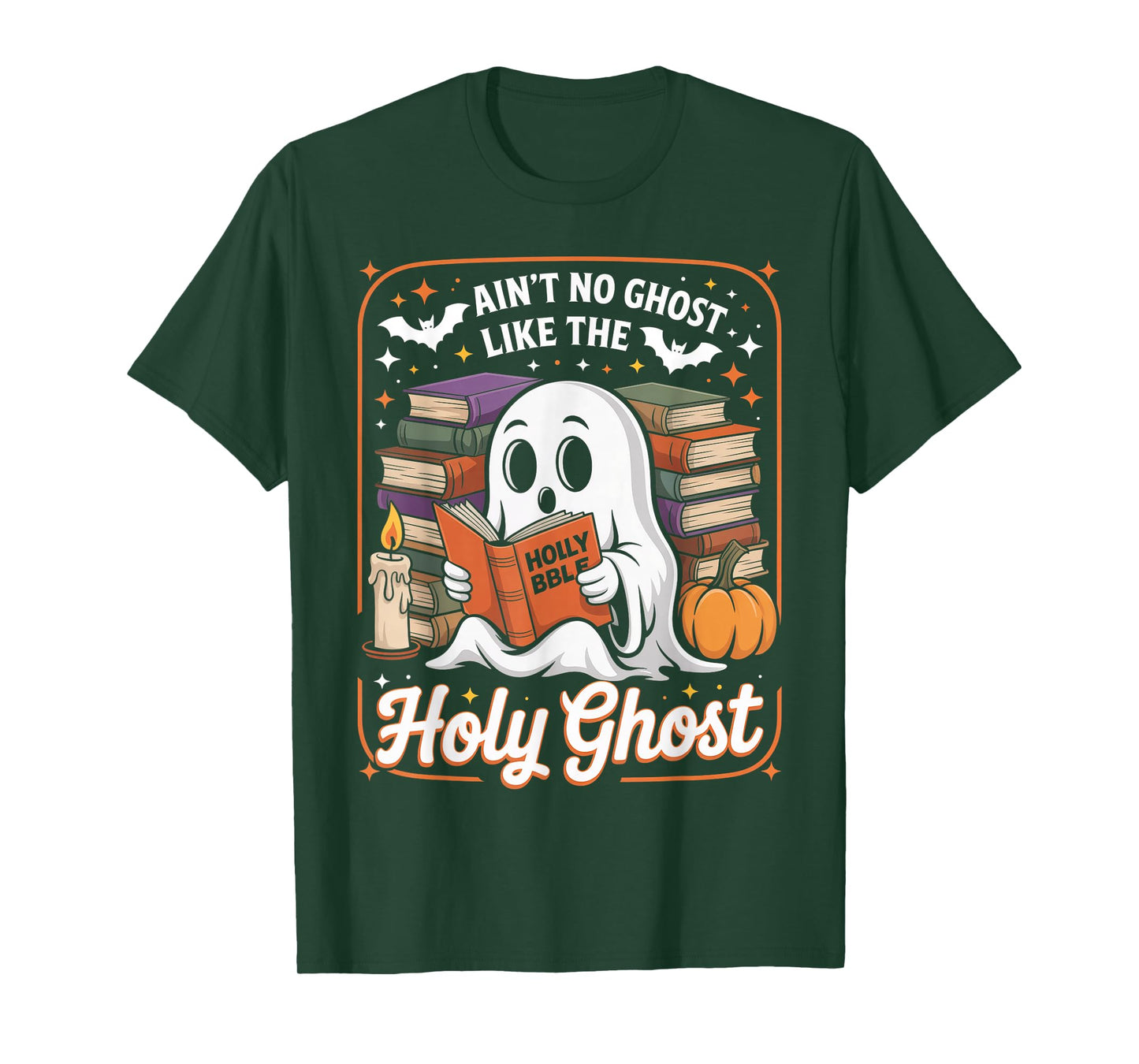 Retro Aint No Ghost Like The Holy Ghost Christian Halloween T-Shirt