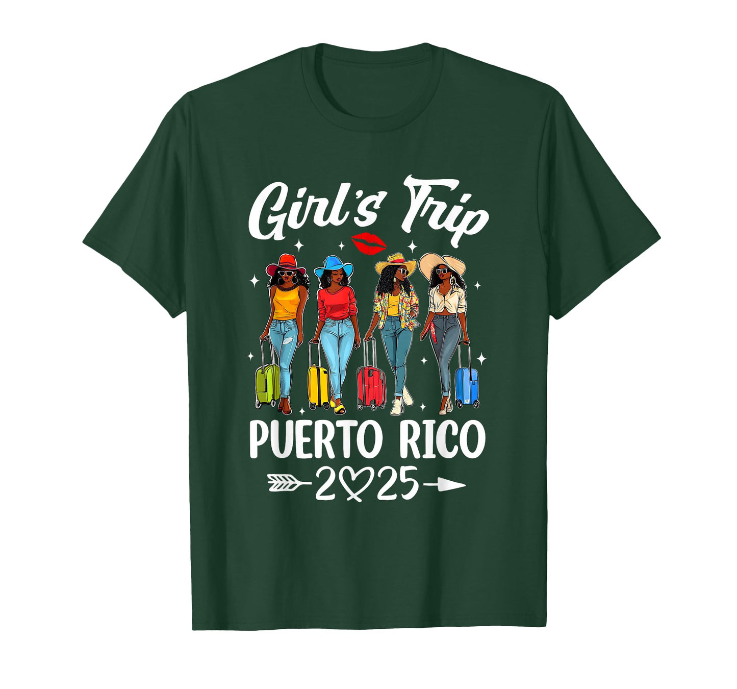 Puerto Rico Girls Trip 2025 Birthday Squad Women Vacation T-Shirt