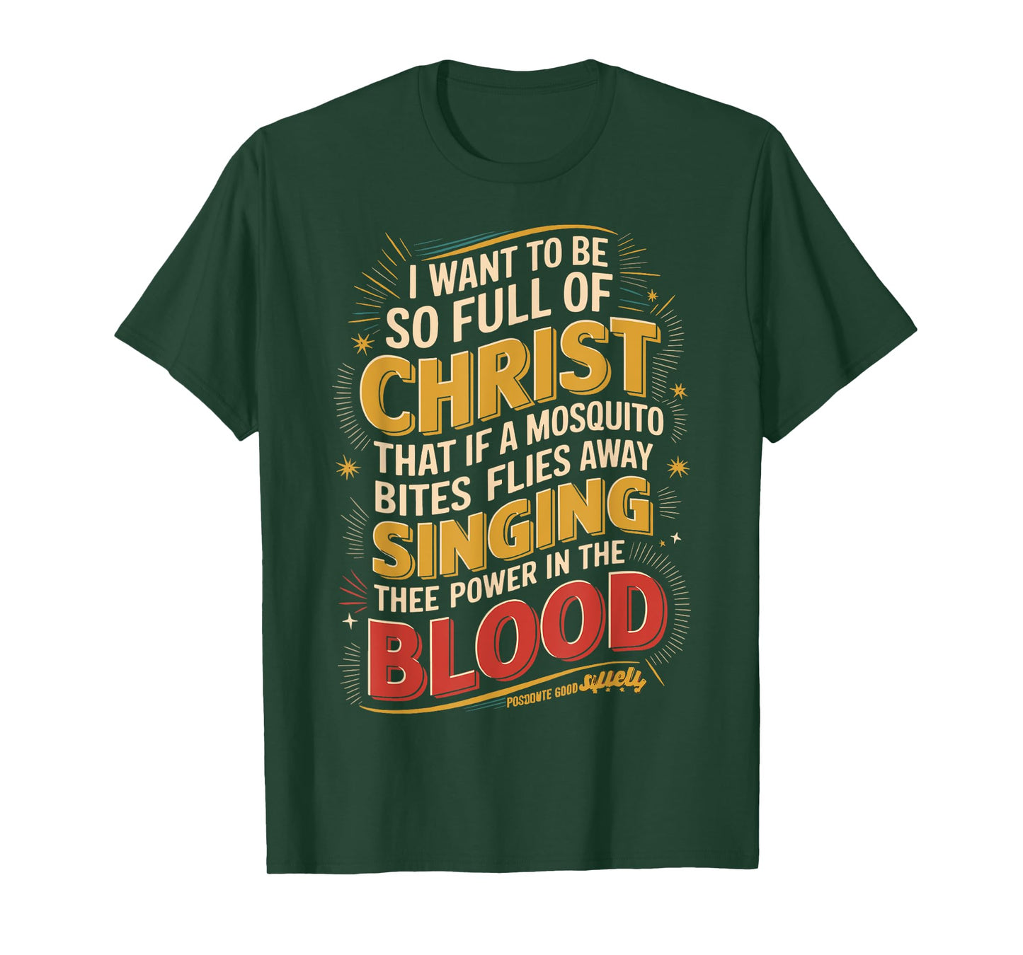 Power in The Blood Religious Humorous Patriotic T-Shirt