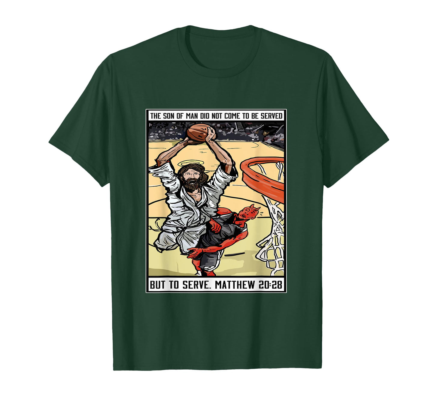 Funny Jesus Christian Playing Basketball Gift For Men Boy T-Shirt