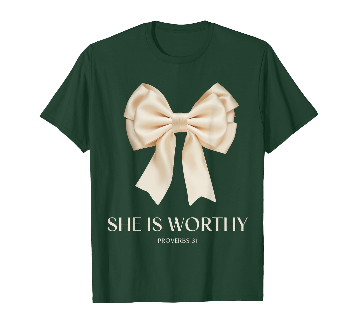 She is Worthy Proverbs 31 Christian Women Faith Quote T-Shirt