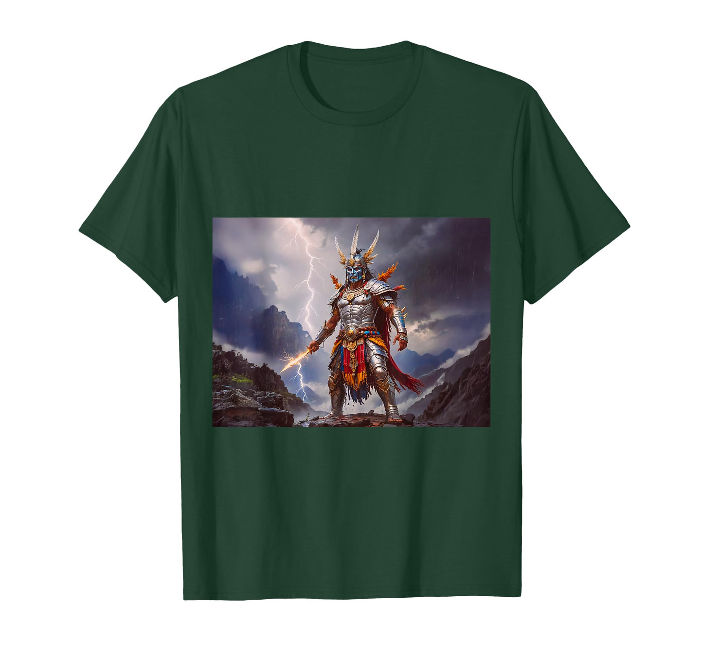 Illapa Inca Mythology Thunder god and Storm Warrior T-Shirt