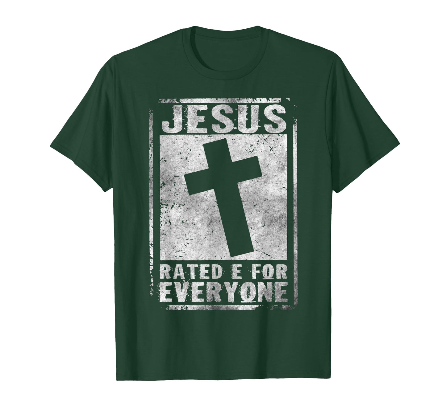 Jesus Rated E For Everyone Cool Christian Cross Testimony T-Shirt