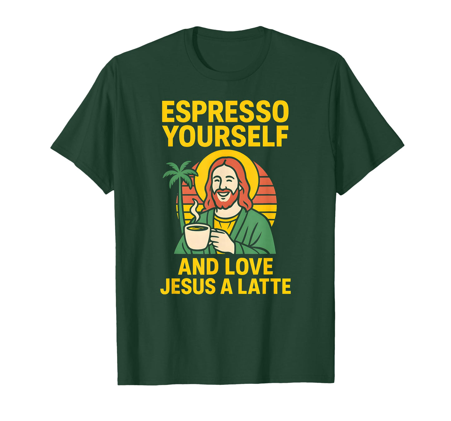 Jesus Pun Espresso Yourself Fun Womans Christian Faith T-Shirt