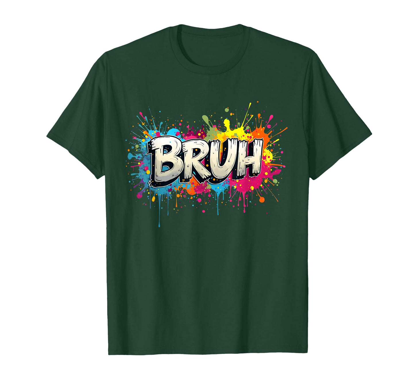 Bruh Meme Funny Saying Teens Graffiti Aesthetic Kids Boys T-Shirt