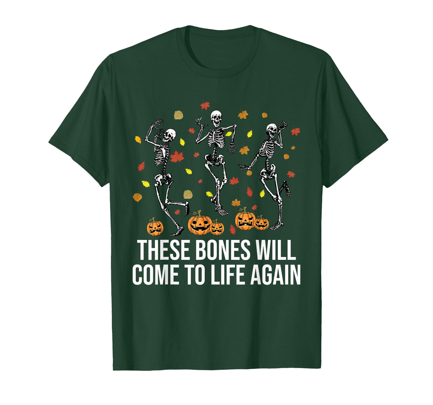 Skeleton Dry Bones Come Alive Christian Halloween Autumn T-Shirt