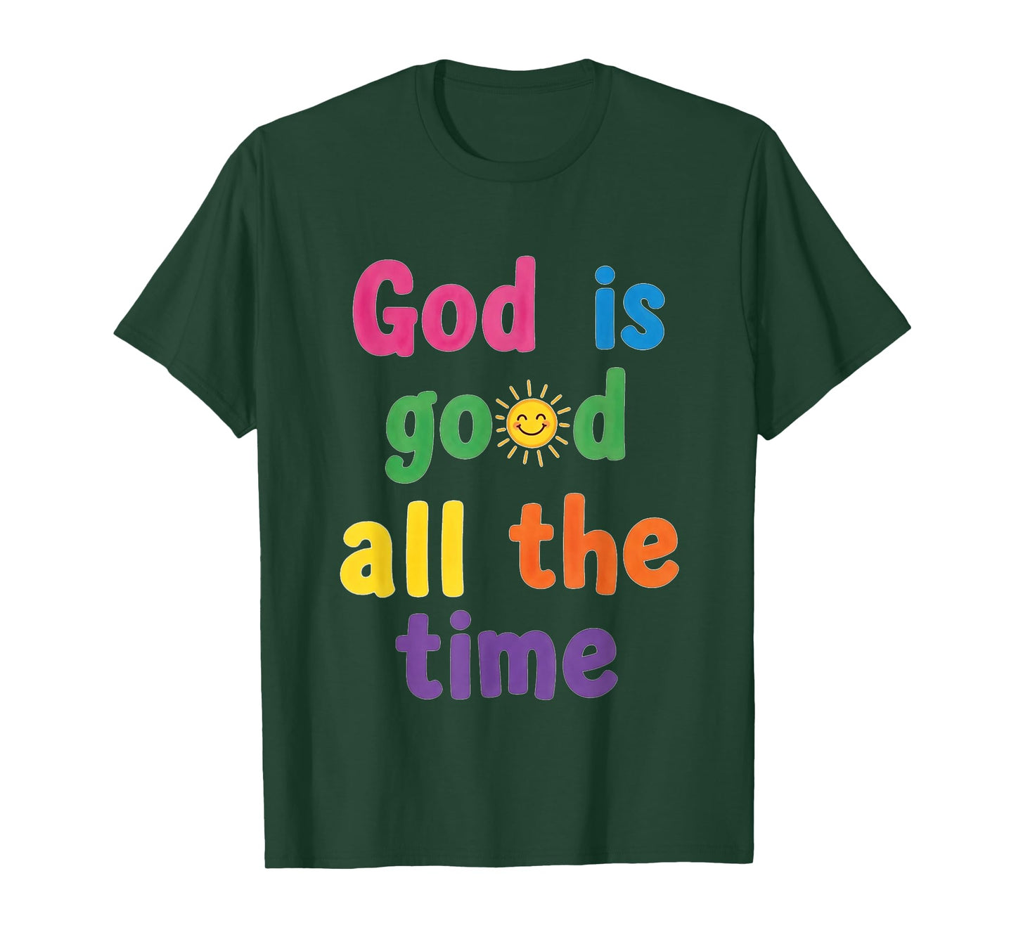 Cute God is Good All The Time Christian Aesthetic Faith T-Shirt