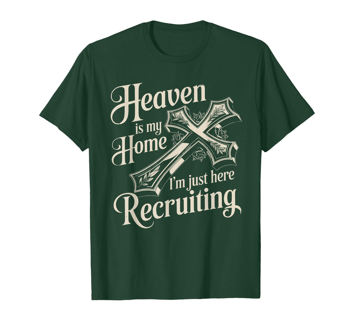 Heaven is My Home Funny Christian Faith Design T-Shirt