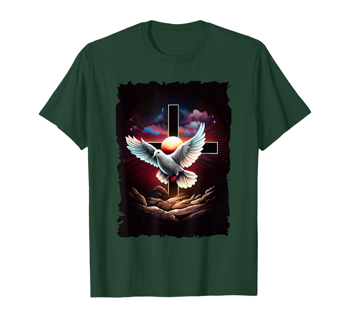 Christian Dove Cross retro 70s vintage T-Shirt