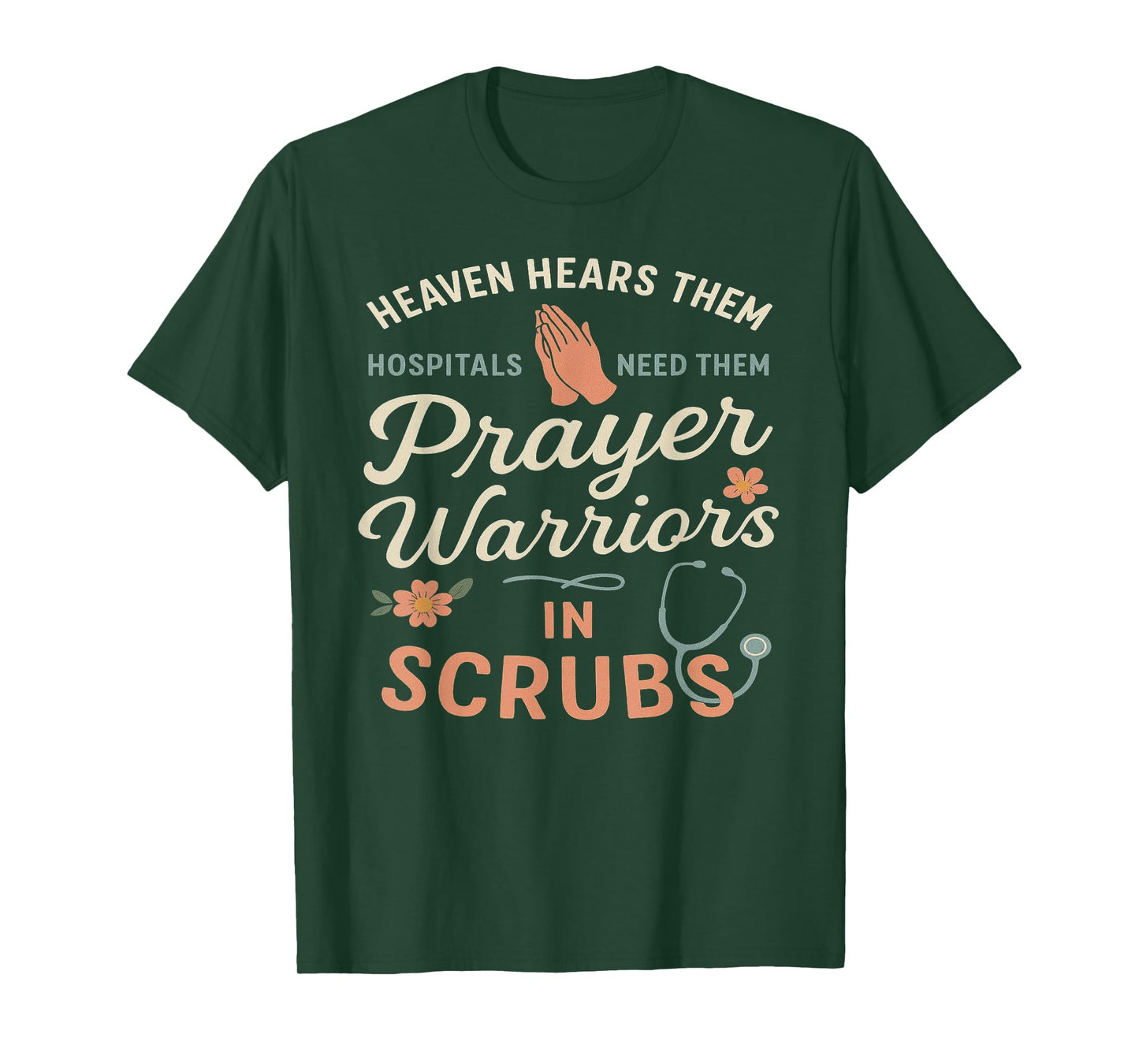 Inspirational Doctor Prayer Warrior Medical Christian Nurse T-Shirt