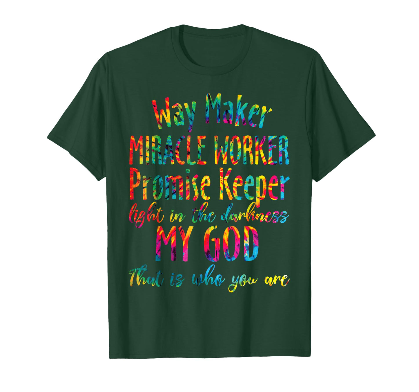 Christian Bible Verse Waymaker Miracle Worker Promise Keeper T-Shirt
